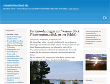 Tablet Screenshot of maasholmurlaub.de